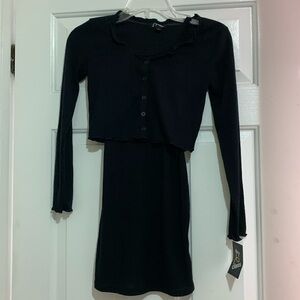 Girls spaghetti strap dress withh sweater